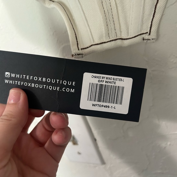 NWT White Fox Change My Mind White Bustier - Picture 3 of 3